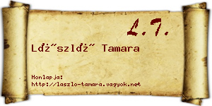 László Tamara névjegykártya