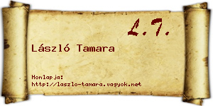 László Tamara névjegykártya